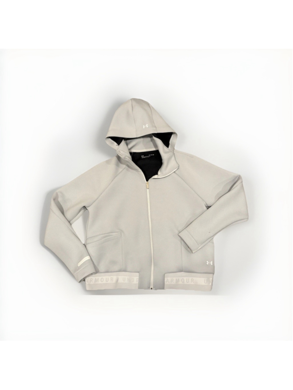 Under Armour Unstoppable Hoodie Womens XL Gray Full Zip Training Gym Jacket